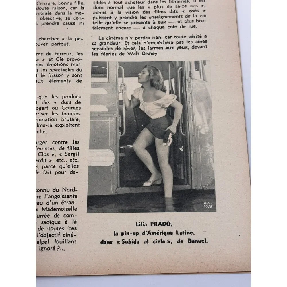 Enquetes Cinema et Sexualite Vintage French Magazine 1950s Martine Carol Pin Up